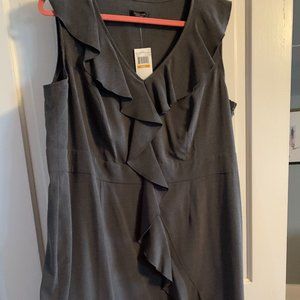 Spense Woman V-Neck Sleeveless Ruffle Dress, sz 16